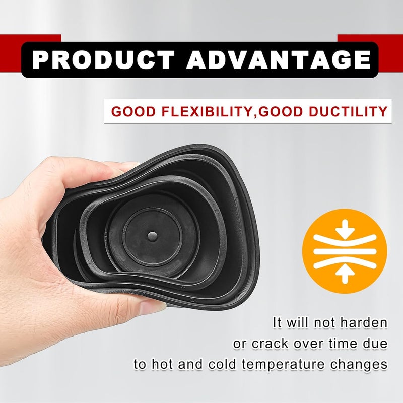 Pleoos Car Forward Light Dust Cover, 2.36-3.74" Rubber Car Headlight Dust Cover for Dust & Water Resistant, Car Bulb Housing Cap,Universal Car Accessories for Cars Trucks SUVs(2 PCS) - Image 3